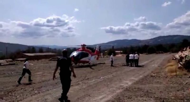 Üzerine Tomruk Düşmesiyle Yaralandı, Ambulans Helikopterle Sevk Edildi