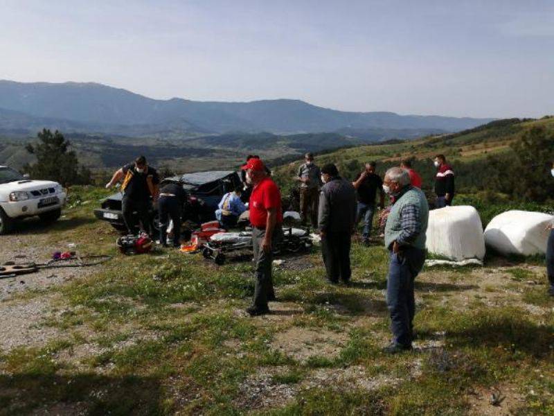 Otomobil Takla Attı; Sürücü Öldü, Eşi Ağır Yaralı