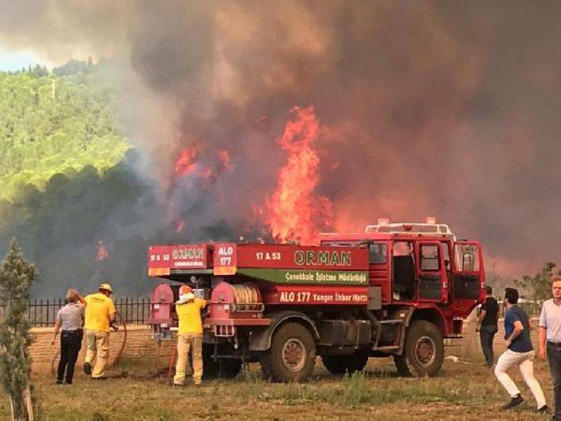 Çanakkale'de Orman Yangını