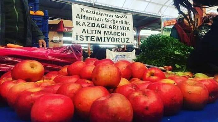 Pazarda, 'Kazdağları'nda Altın Madeni İstemiyoruz' Standı Açtılar