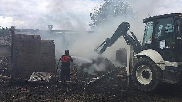 Çiftlikteki Yangında 45 Koyun Telef Oldu