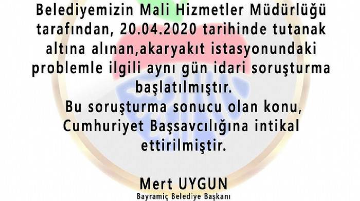 Belediye Suç Duyurusunda Bulundu