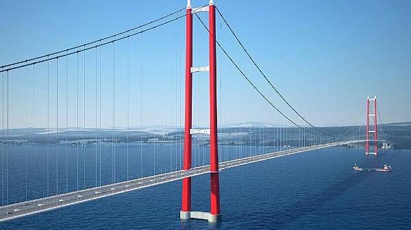 1915 Çanakkale Köprüsü'nde Çelik Şaftların Montajı Sürüyor