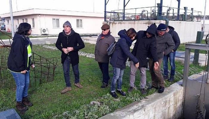 İtalyan Heyet, Atık Su Arıtma Tesisi ve Solar Çamur Kurutma Sistemi'ni İnceledi