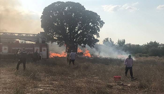 Bayramiç'te Çıkan Yangın, Biber ve Kabaklara Zarar Verdi