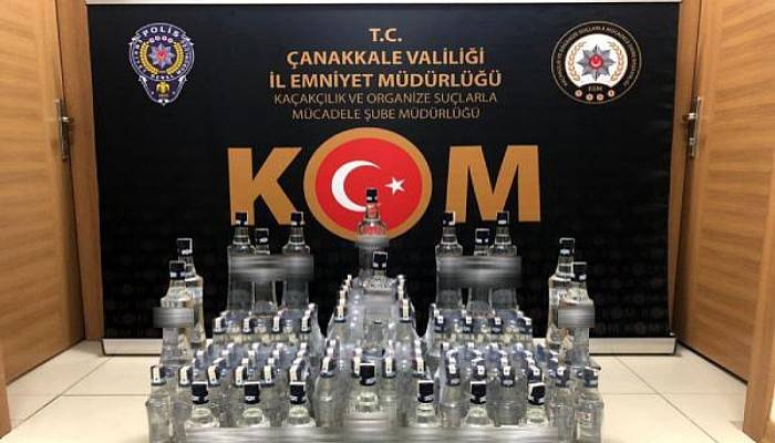 Çanakkale'de 150 Şişe Sahte İçki Ele Geçirildi