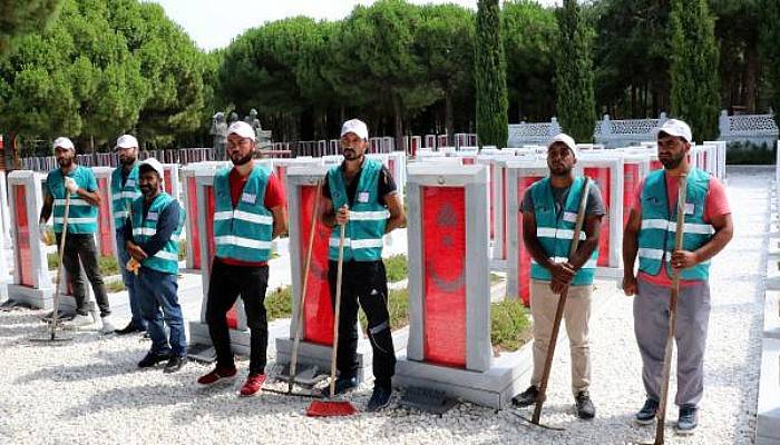 Denetimli Serbestlik Yükümlülerinden Şehitler Abidesi'nde Temizlik