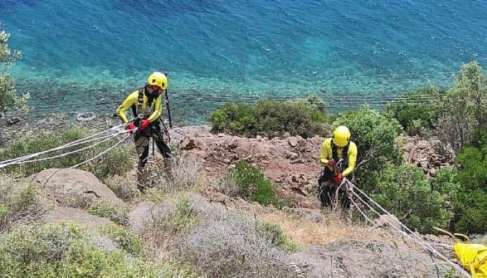 Assos Antik Liman’daki Kaya Islahı Çalışmalarına Dağcılar da Katılıyor