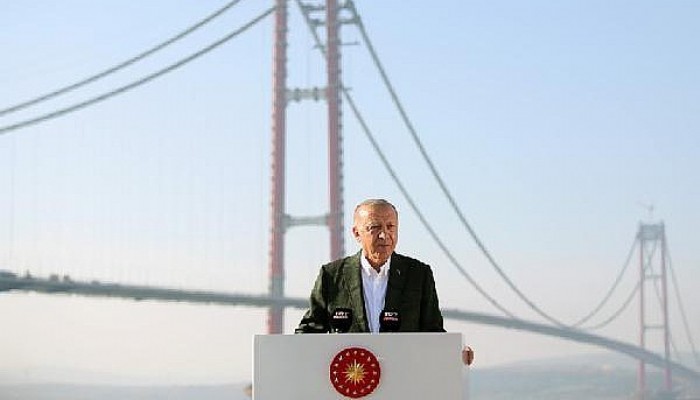 Cumhurbaşkanı Erdoğan'dan 1915 Çanakkale Köprüsü'nde 'Kanal İstanbul' Mesajı 