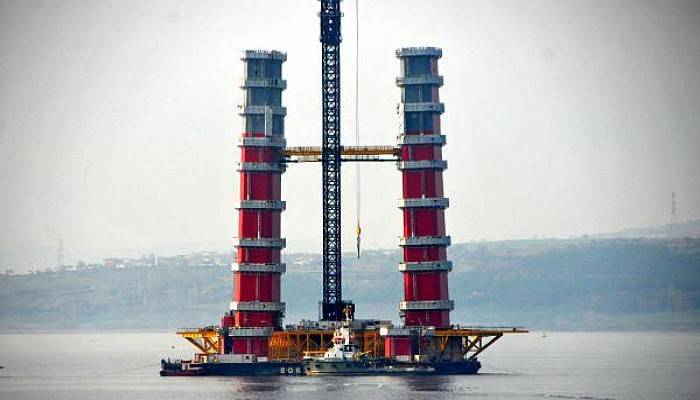 1915 Çanakkale Köprüsü Ayakları 100 Metreye Ulaştı