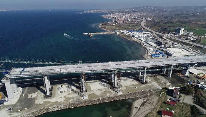 1915 Çanakkale Köprüsü'nün 23'üncü Tabliye Bloğu Geldi