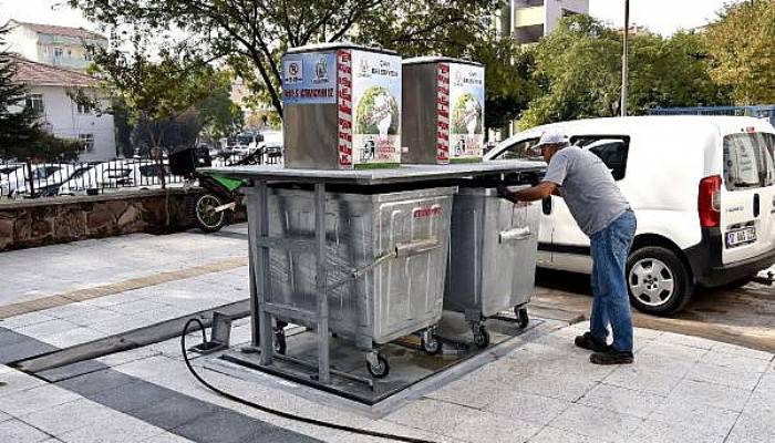 Çan'da Çöp Konteynerleri Yer Altına Yerleştirildi