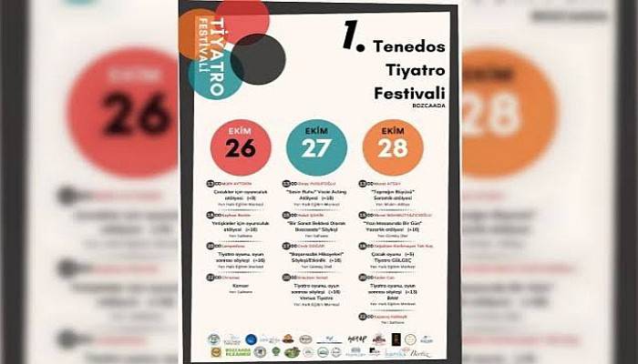 Bozcaada'da 1. Tenedos Tiyatro Festivali Hafta Sonu Yapılacak 
