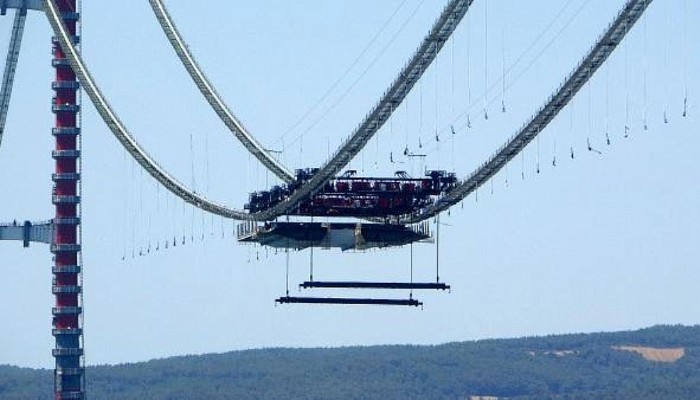 1915 Çanakkale Köprüsü'nde İlk Mega Tabliye Blok Montajı Yapıldı