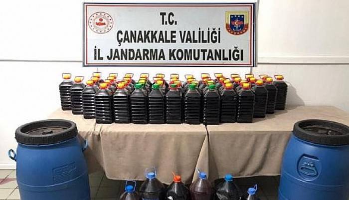 Bayramiç'te 305 Litre Kaçak Şarap Ele Geçirildi