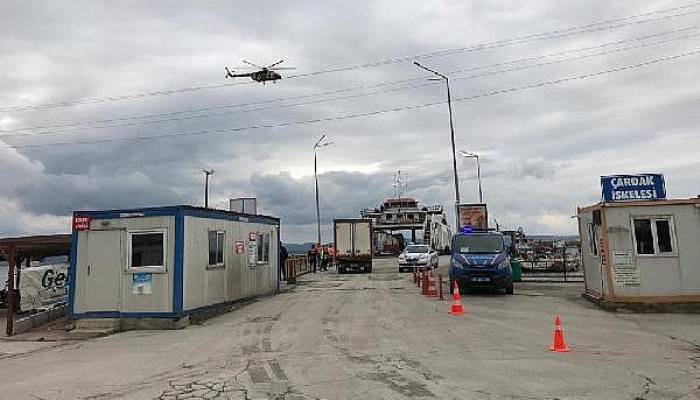 Çanakkale'de, Helikopterle Havadan Trafik Denetimi