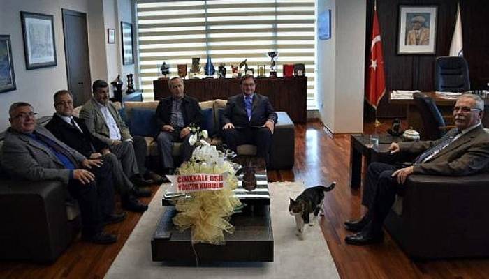 Çanakkale'de OSB Yönetimi Başkan Gökhan'ı Ziyaret Etti