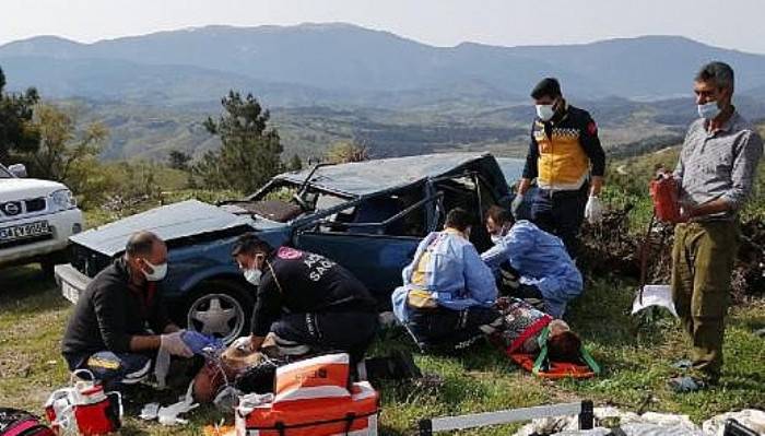 Otomobil Takla Attı; Sürücü Öldü, Eşi Ağır Yaralı