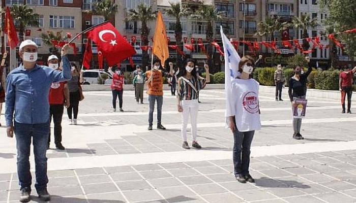 Çanakkale’de Sosyal Mesafeli 1 Mayıs Kutlaması