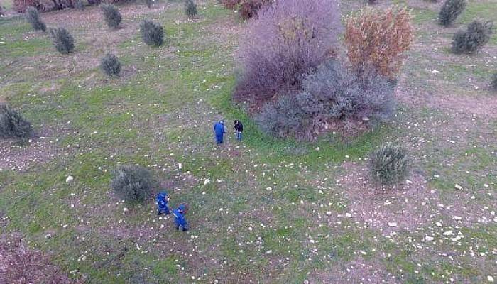 Ezine'de Kaçak Kazıya Drone İle Suçüstü Yapıldı