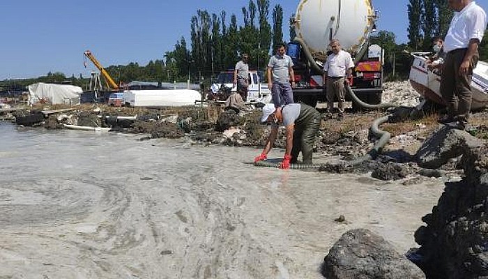 Lapseki Belediyesi’nden Müsilaj Temizliği