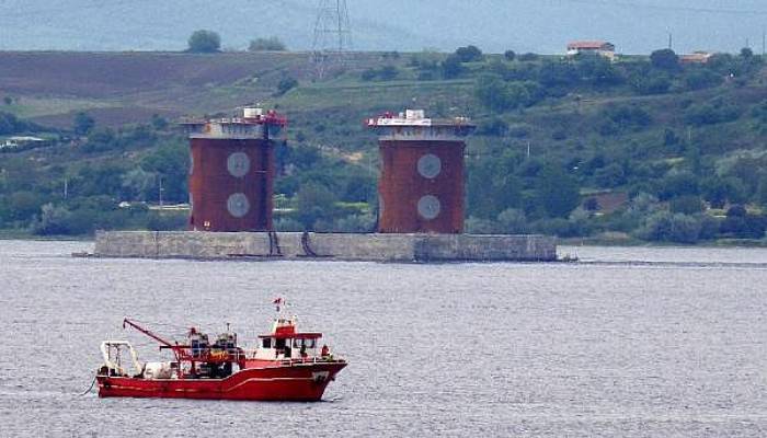 1915 Çanakkale Köprüsü Kule Kesonları Batırılıyor