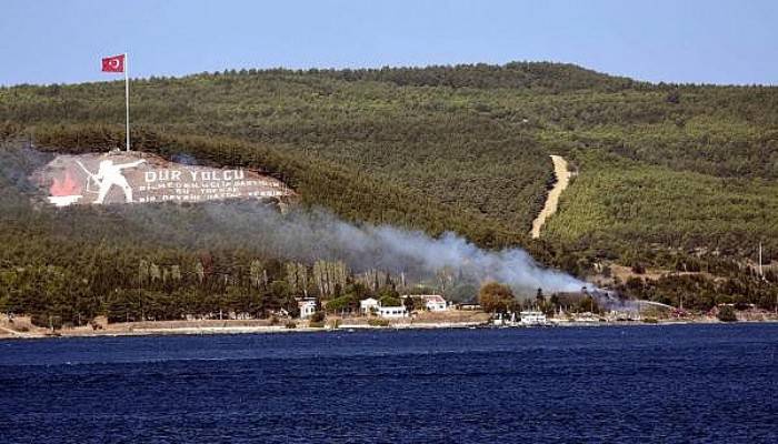 Eceabat'ta Makilik Yangını; 1 Saatte Söndürüldü